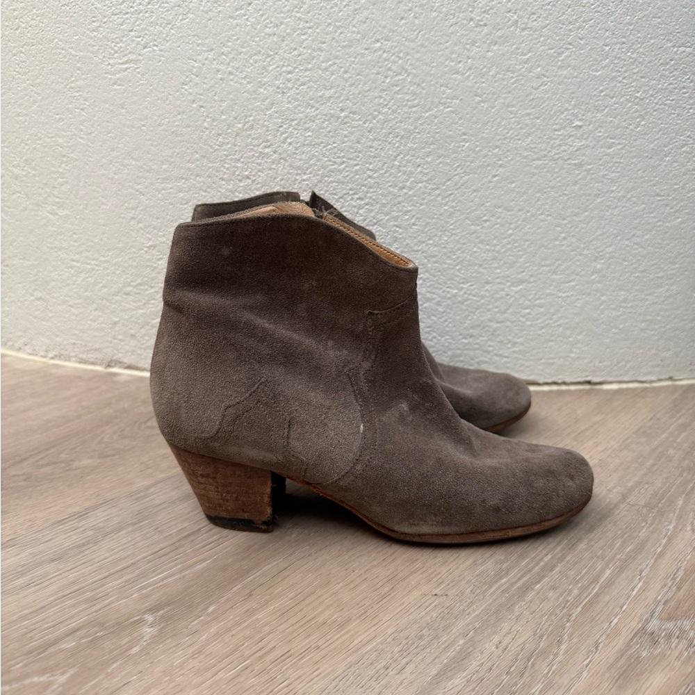 Isabel Marant Grey Suede Ankle Boots